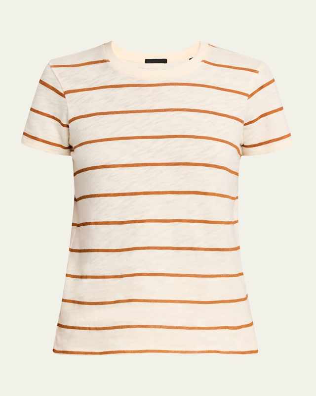 Slub Jersey Stripe Schoolboy Short-Sleeve Tee